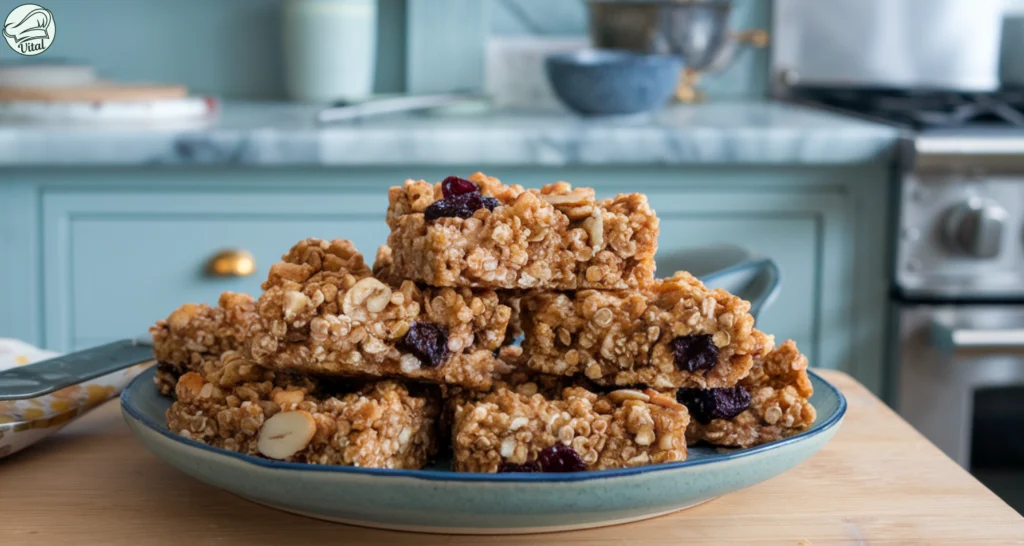 Homemade quinoa granola bars