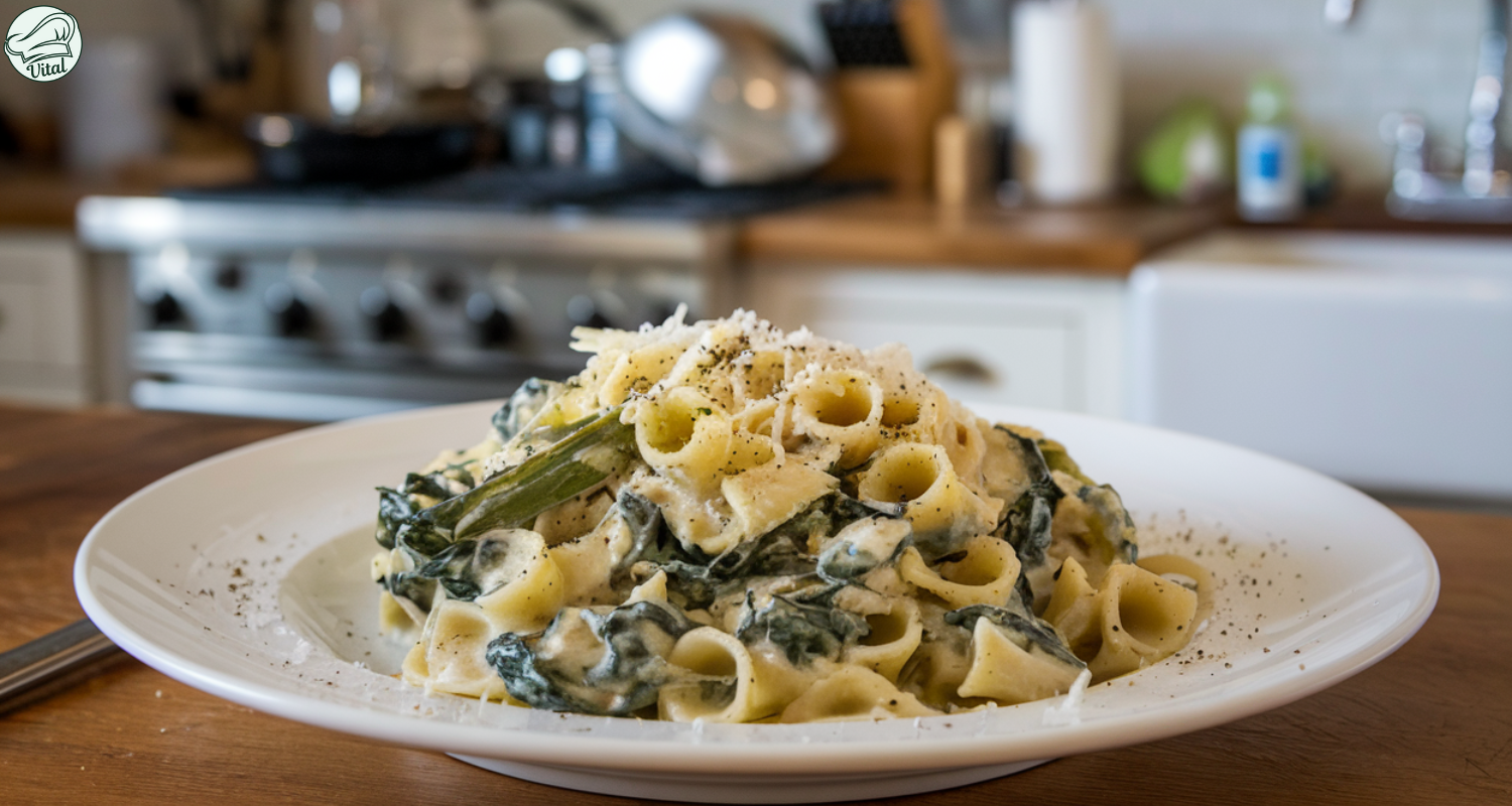 Spinach artichoke pasta