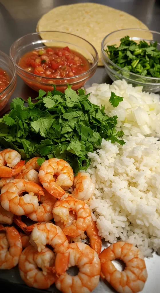 Ingredients for the Perfect Shrimp Burrito